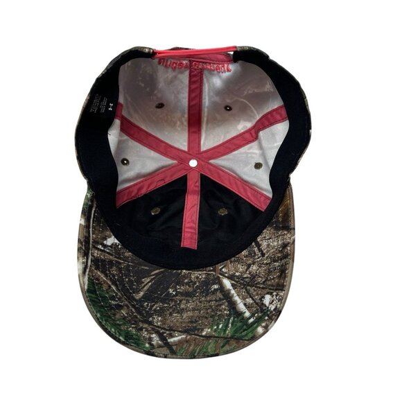 Under Armour Women's Snapback Hat Cap Camo Hunting Realtree APX Timber Pink Logo - Picture 7 of 9